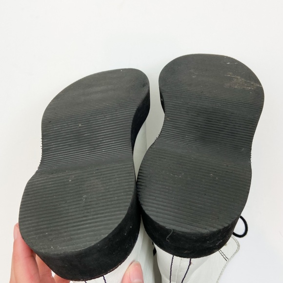 Zara white lace up leather boots Sz 38 - Picture 9 of 11